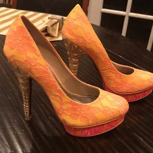 Stunning Rachel Roy High UNIQUE LACE Heels! ! 🤗